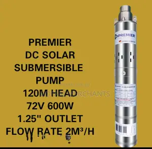 Premier Dc Solar Submersible Pump – 120m I'll Head | 1.25′′ Outlet