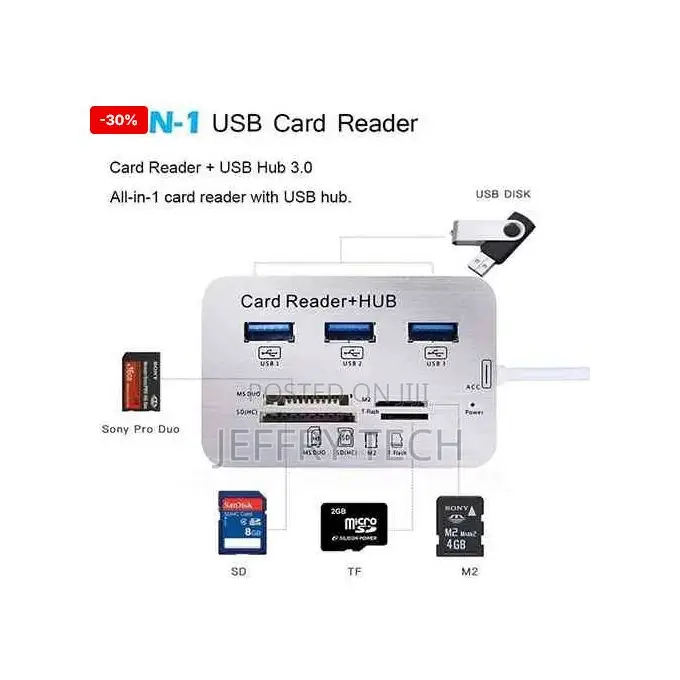 Usb 3.0/3.1 Hub With Card Reader 5/10 GBPS
