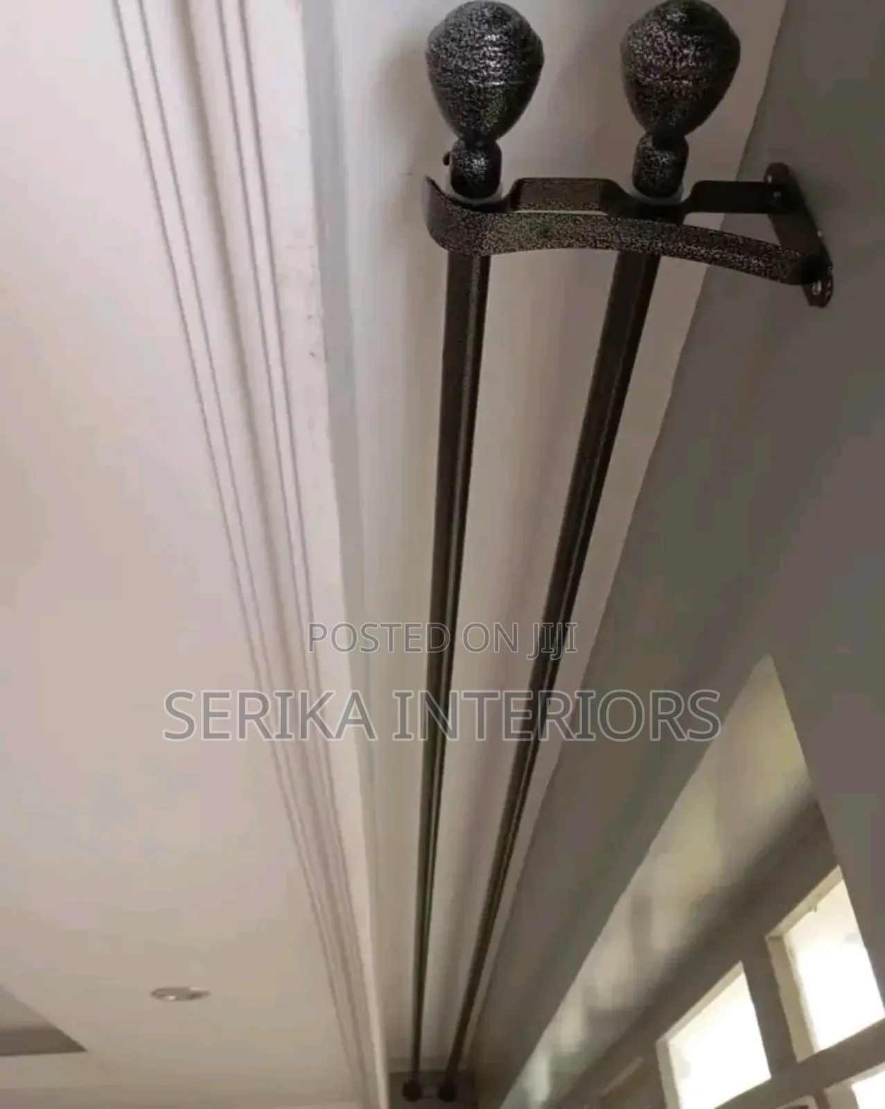Approved Powder Coated Jua Kali Curtain Rods Environmental Friendly