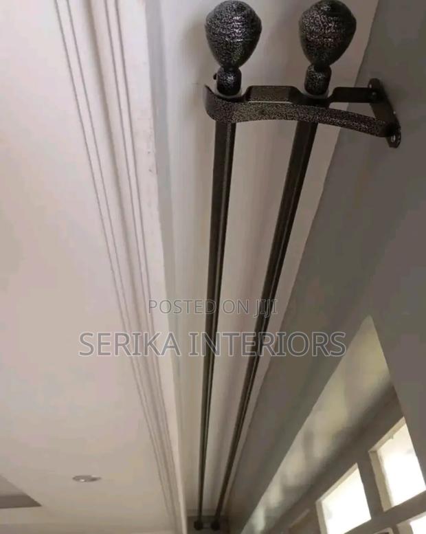 Approved Powder Coated Jua Kali Curtain Rods Environmental Friendly