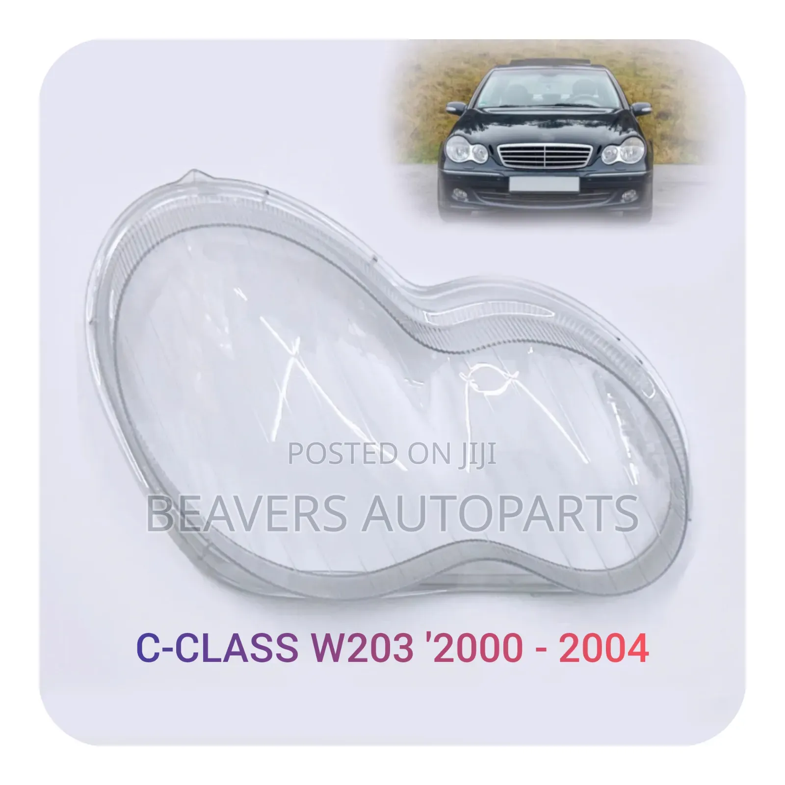 Mercedes Benz C Class W203 2000-2004 Headlight Lens Cover