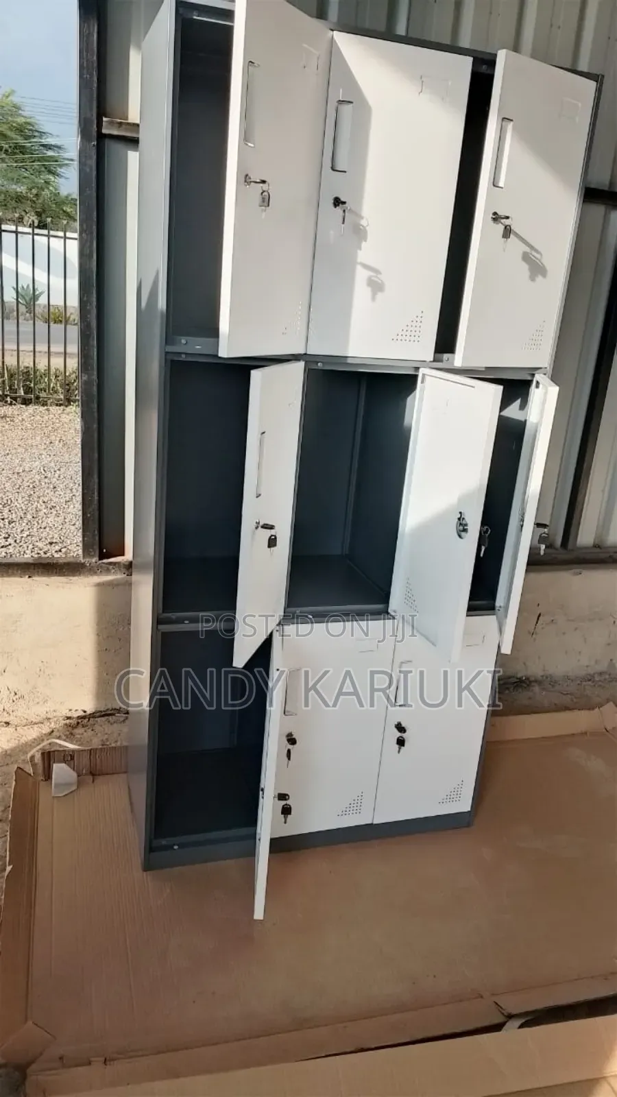 Imported 9 Locker Cabinet With Strong Metal Construction