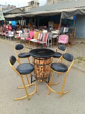High Bar Set With Barrel Branded Marble Table - main view