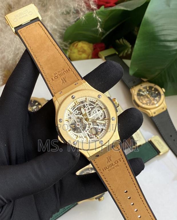 1st Quality Automatic Leather Suede Hublot for Gents - thumbnail 9