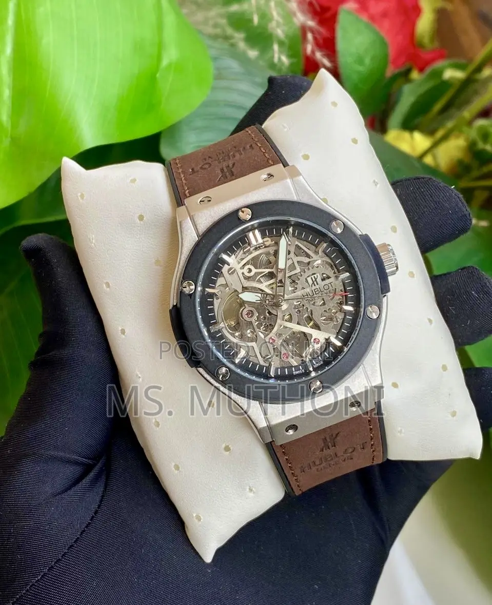 1st Quality Automatic Leather Suede Hublot for Gents