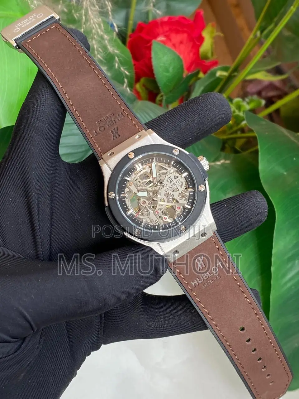 1st Quality Automatic Leather Suede Hublot for Gents