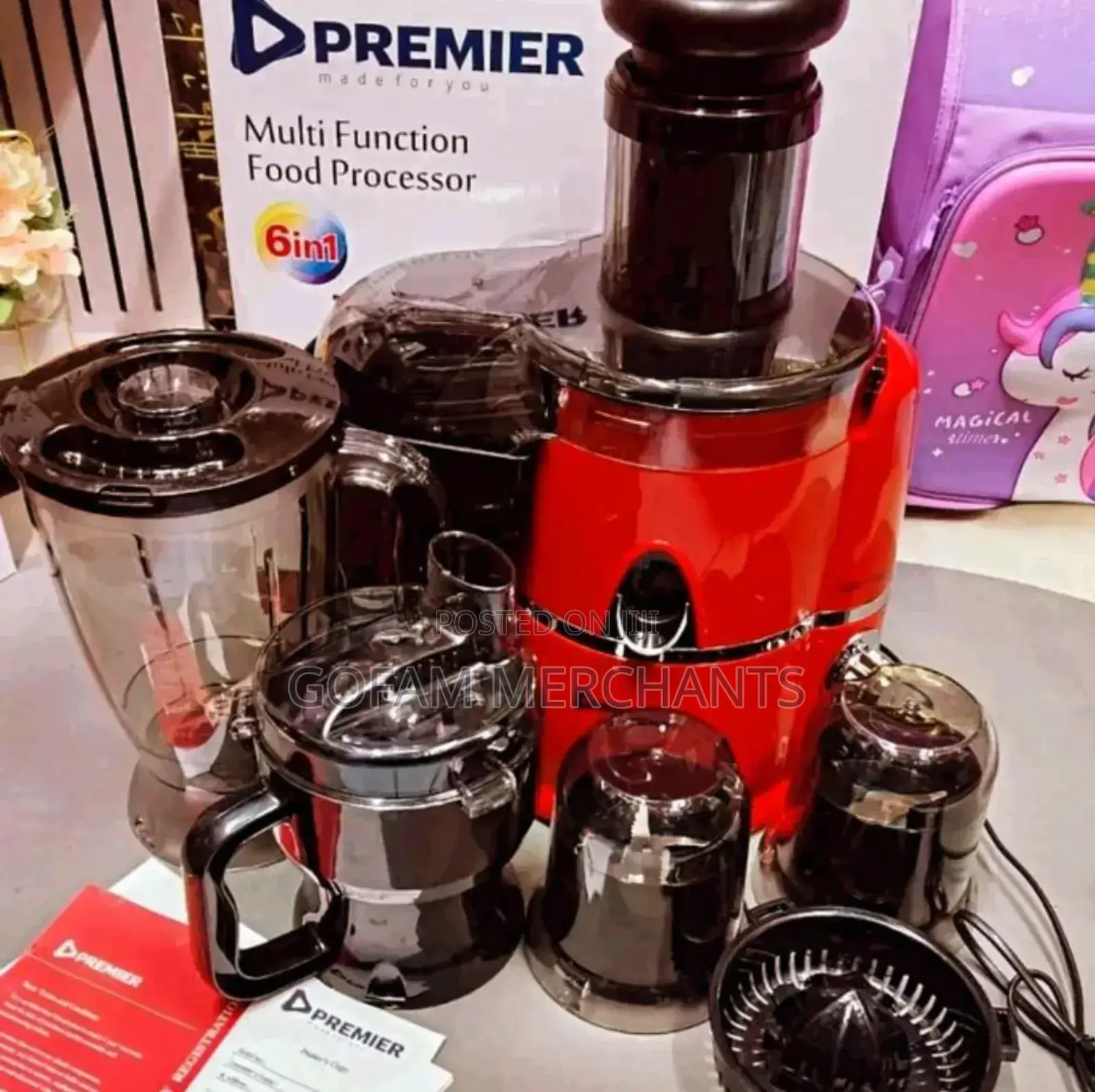Premier 6 In1 Heavy Duty Multifunctional Food Processor/Blender