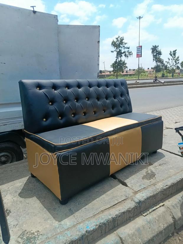 Waiting Couch or Restaurant Couch, Black and Gold  - thumbnail 2
