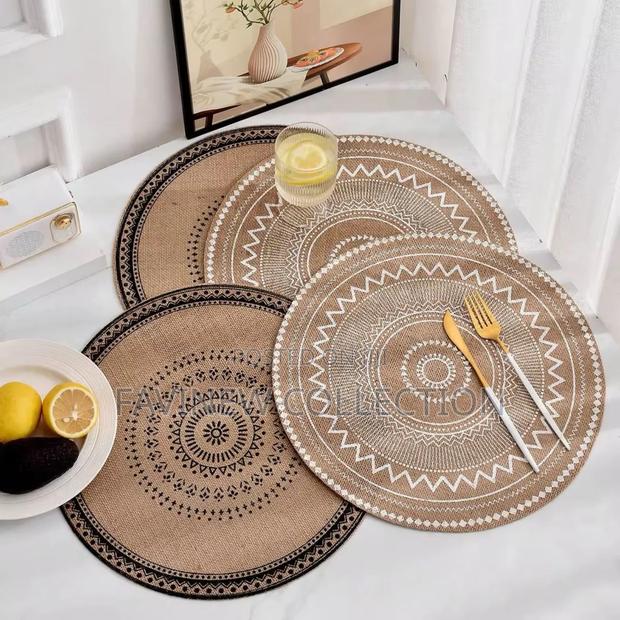 6pcs Boho Style Jute Table Place Mats