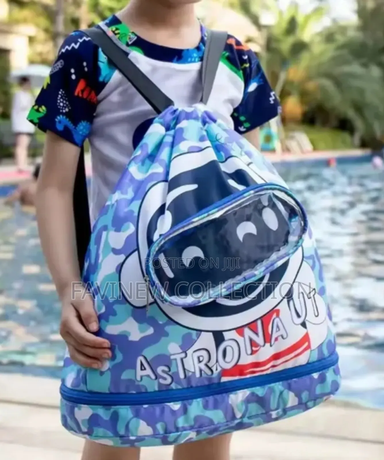 Kids Swimming Bags With Goggles  Slot and Shoe Compartment
