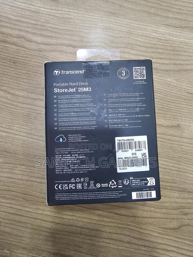 Transcend External Hard Disk 4 Terabytes - thumbnail 3