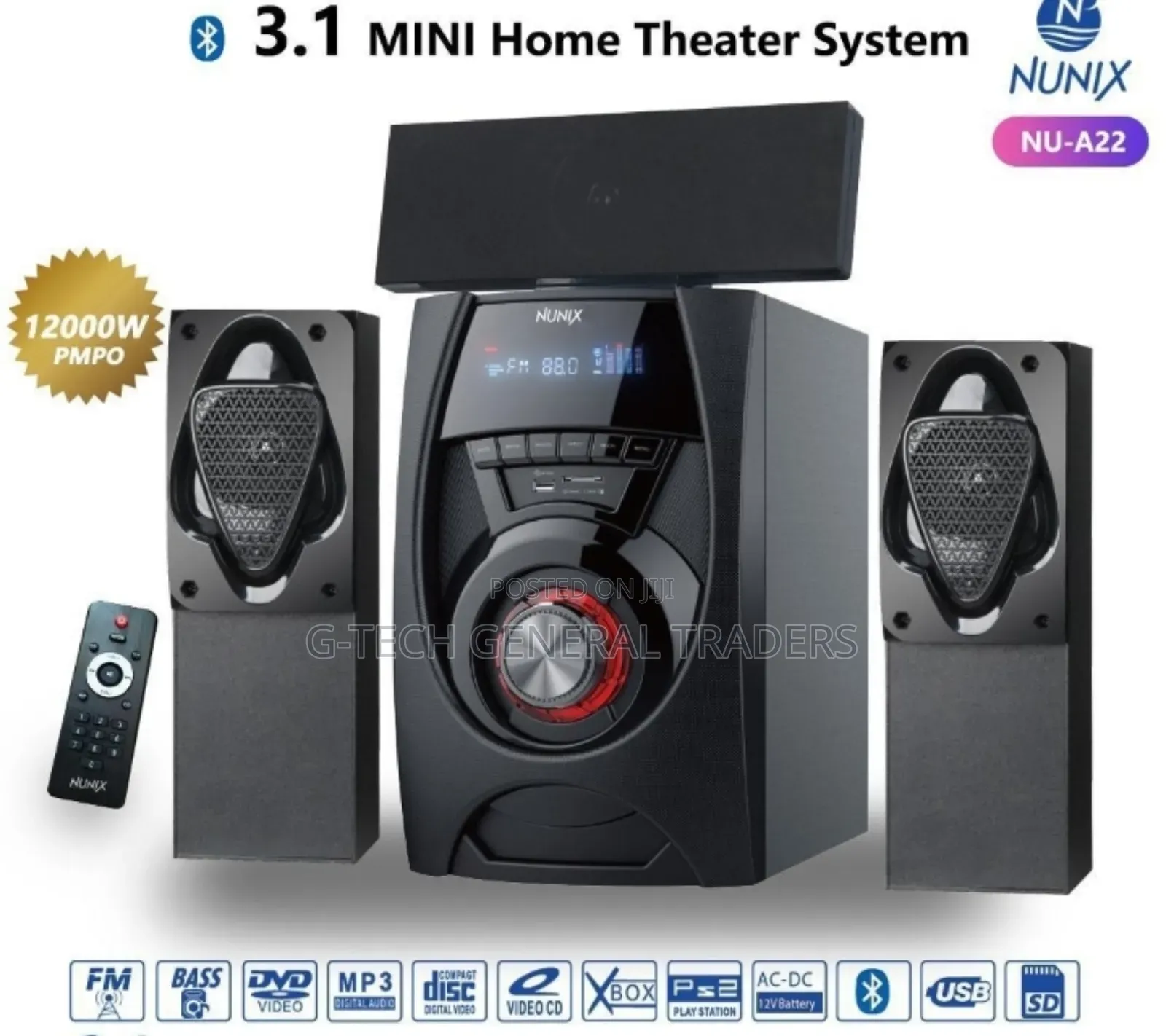Nunix 3.1 Channel Multimedia Speaker System A22