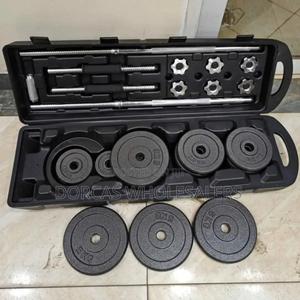 Metallic 50kg Dumbell Set - thumbnail 2