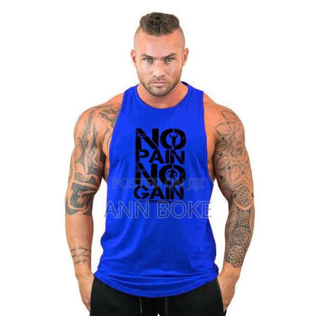 No Pain No Gain Gym Vests Pure Cotton Perfect for Gym