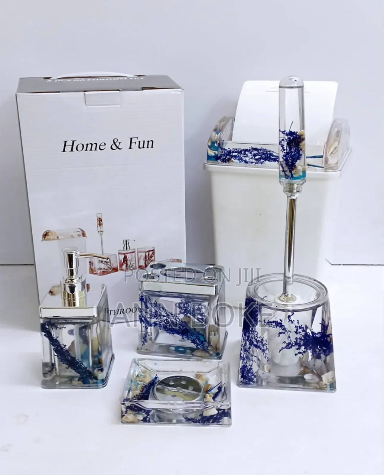 *5pcs Water Shell Flower Bathroom Accessories Set Now Available