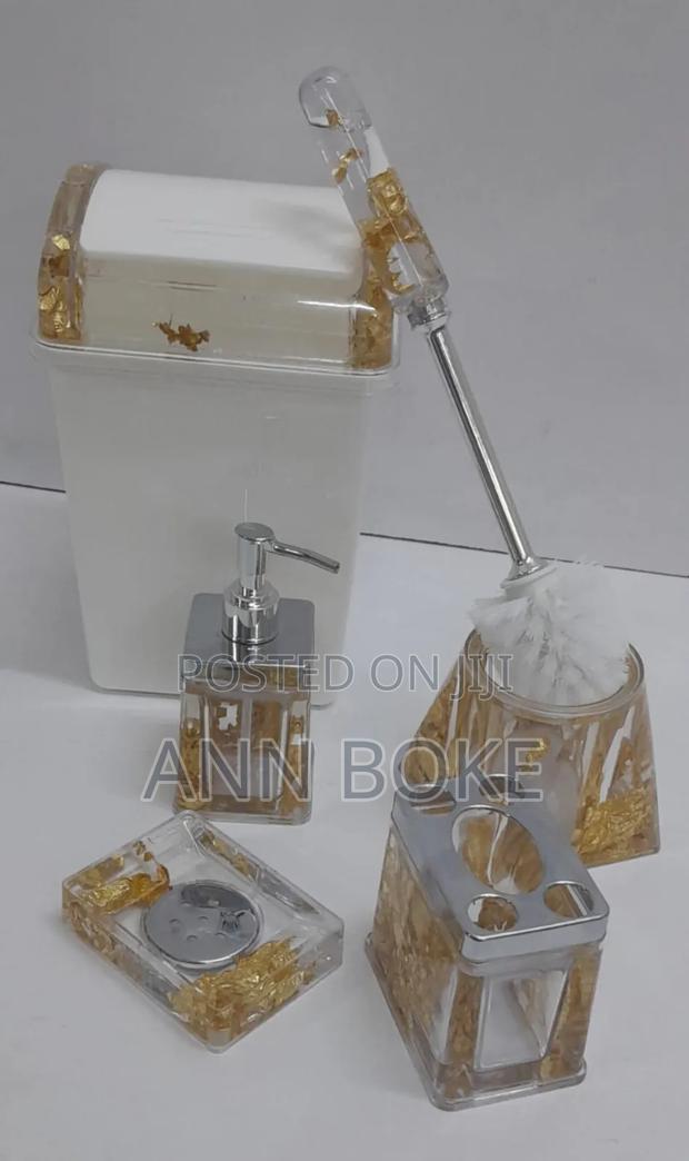 *5pcs Water Shell Flower Bathroom Accessories Set Now Available - thumbnail 2