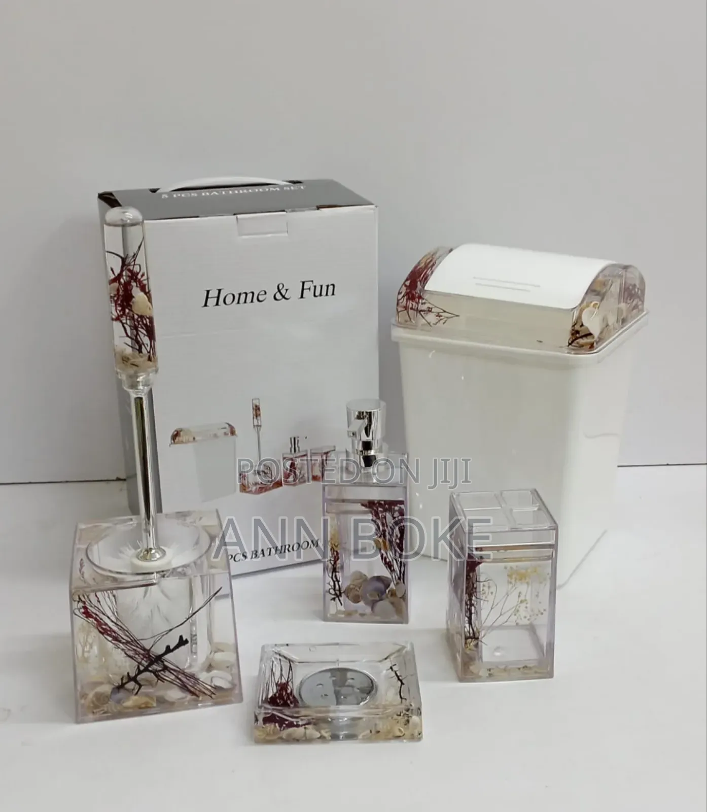 *5pcs Water Shell Flower Bathroom Accessories Set Now Available