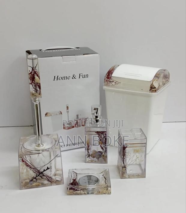 *5pcs Water Shell Flower Bathroom Accessories Set Now Available - thumbnail 4