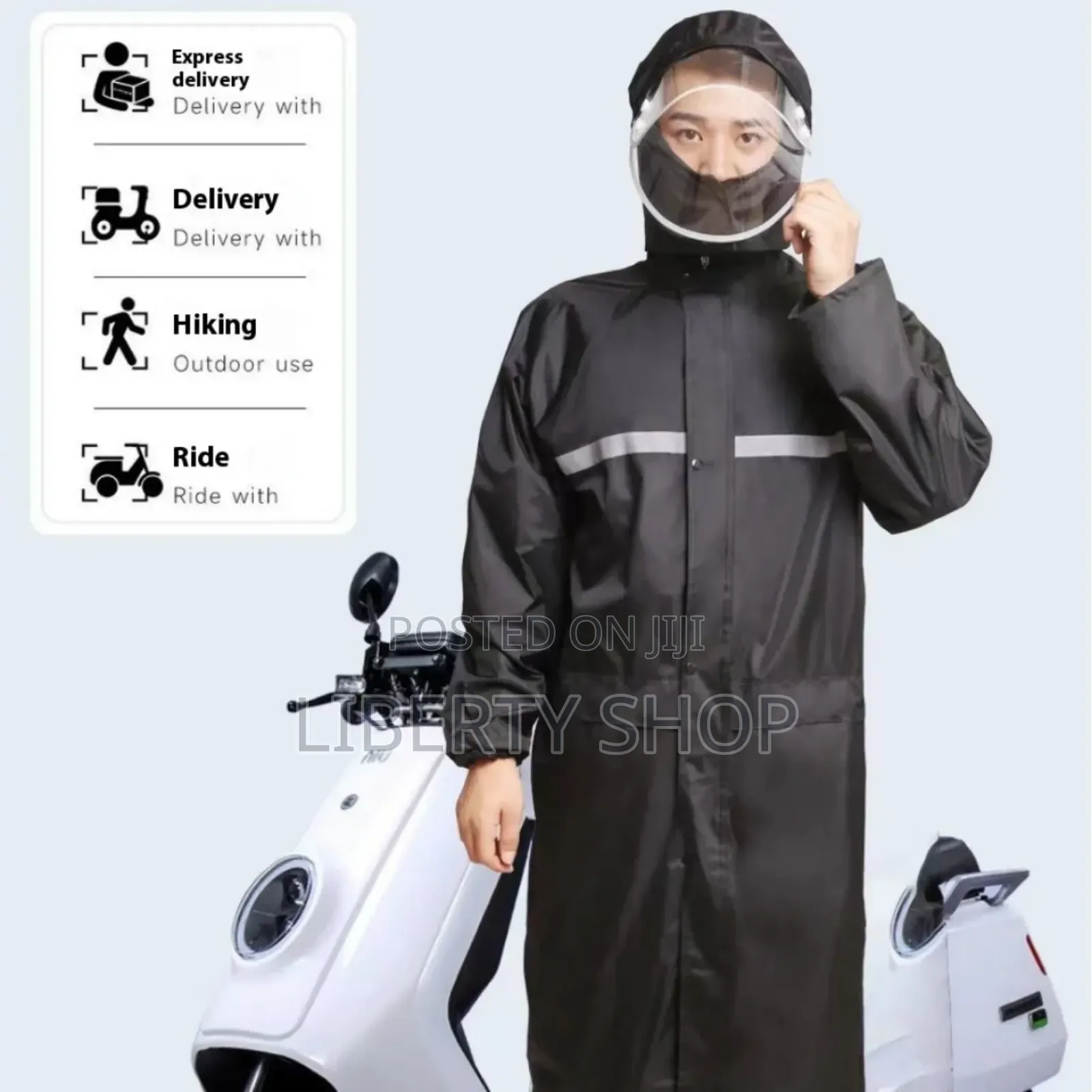 Heavy Duty Raincoat With Head Caps