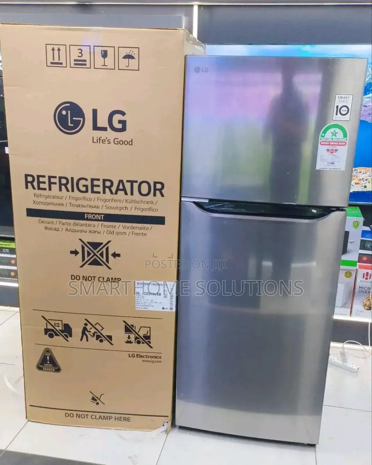 Lg 234l Double Door Top Mount Freezer Fridge Gl-c252slbb
