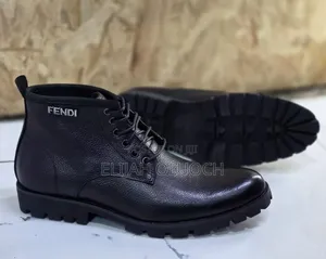 Black Leather Official Fendi Boots