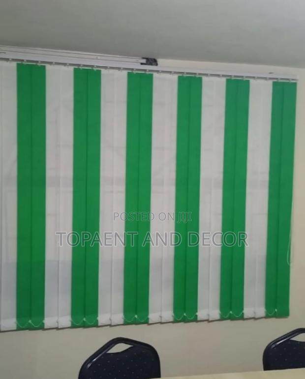 Classic Vertical Office Window Blinds Installation