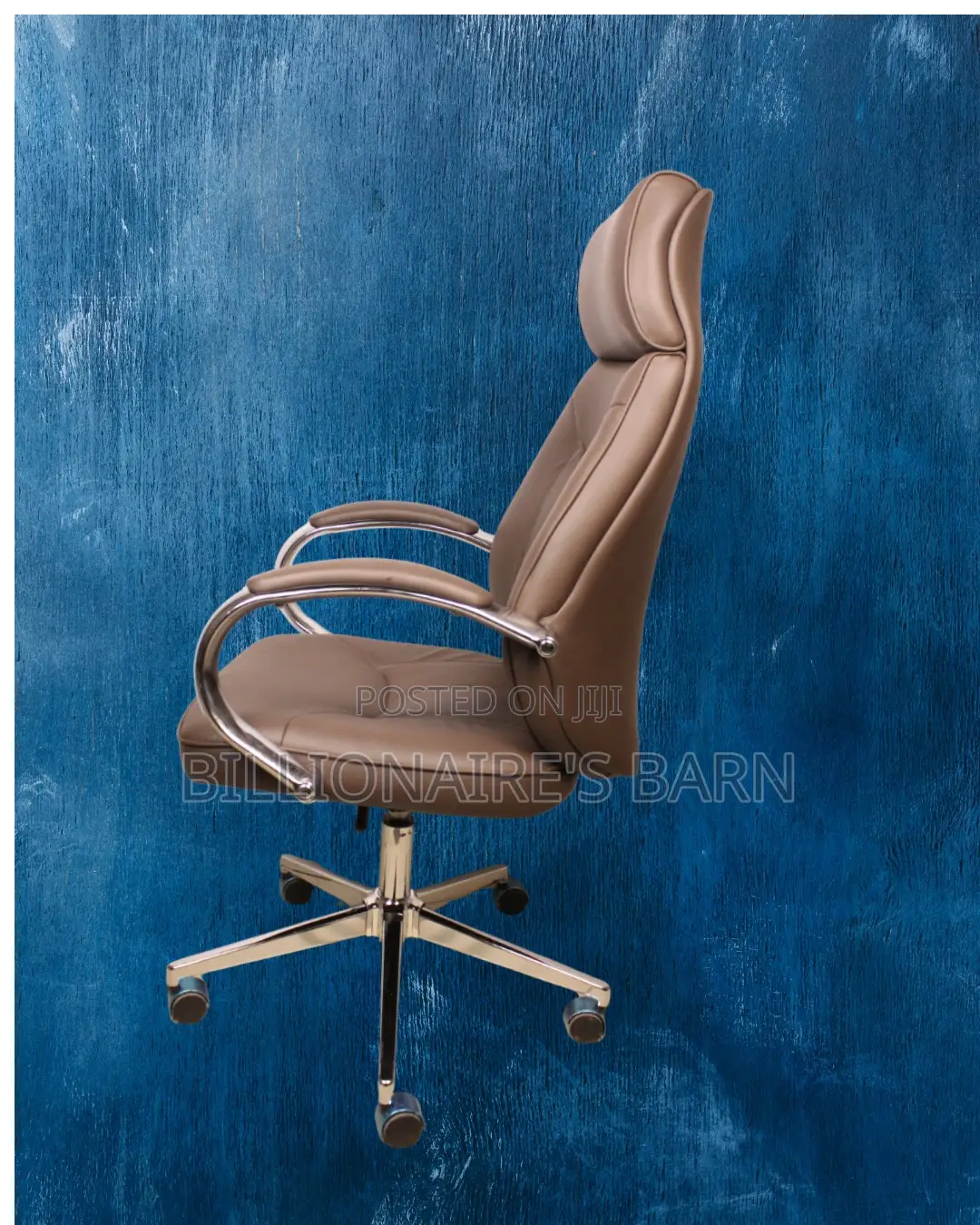 Plush Brown Executive Leather Office Chair — Great for Study or Work