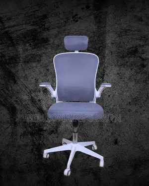 White Ergonomic Office Chair (Heavy-Duty) — Moving Fast