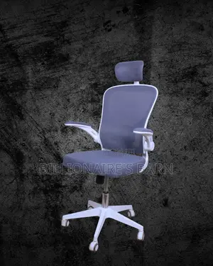 White Ergonomic Office Chair (Heavy-Duty) — Moving Fast