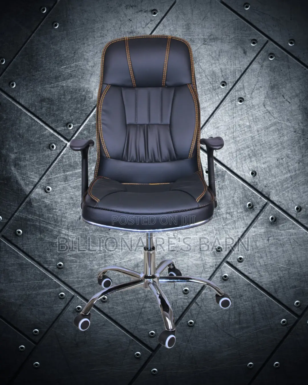Executive Leather Office Chair | Adjustable Steel Frame