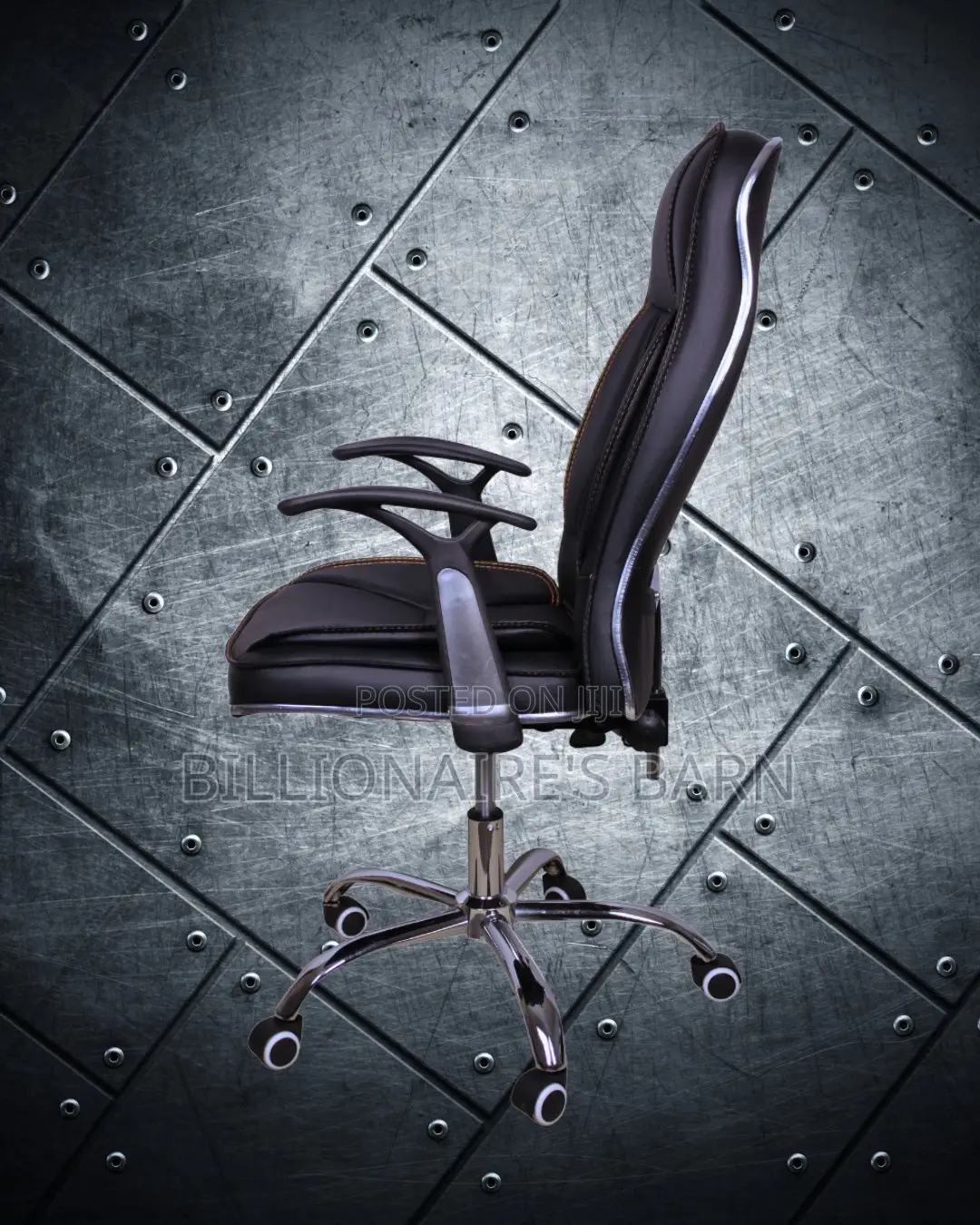 Executive Leather Office Chair | Adjustable Steel Frame