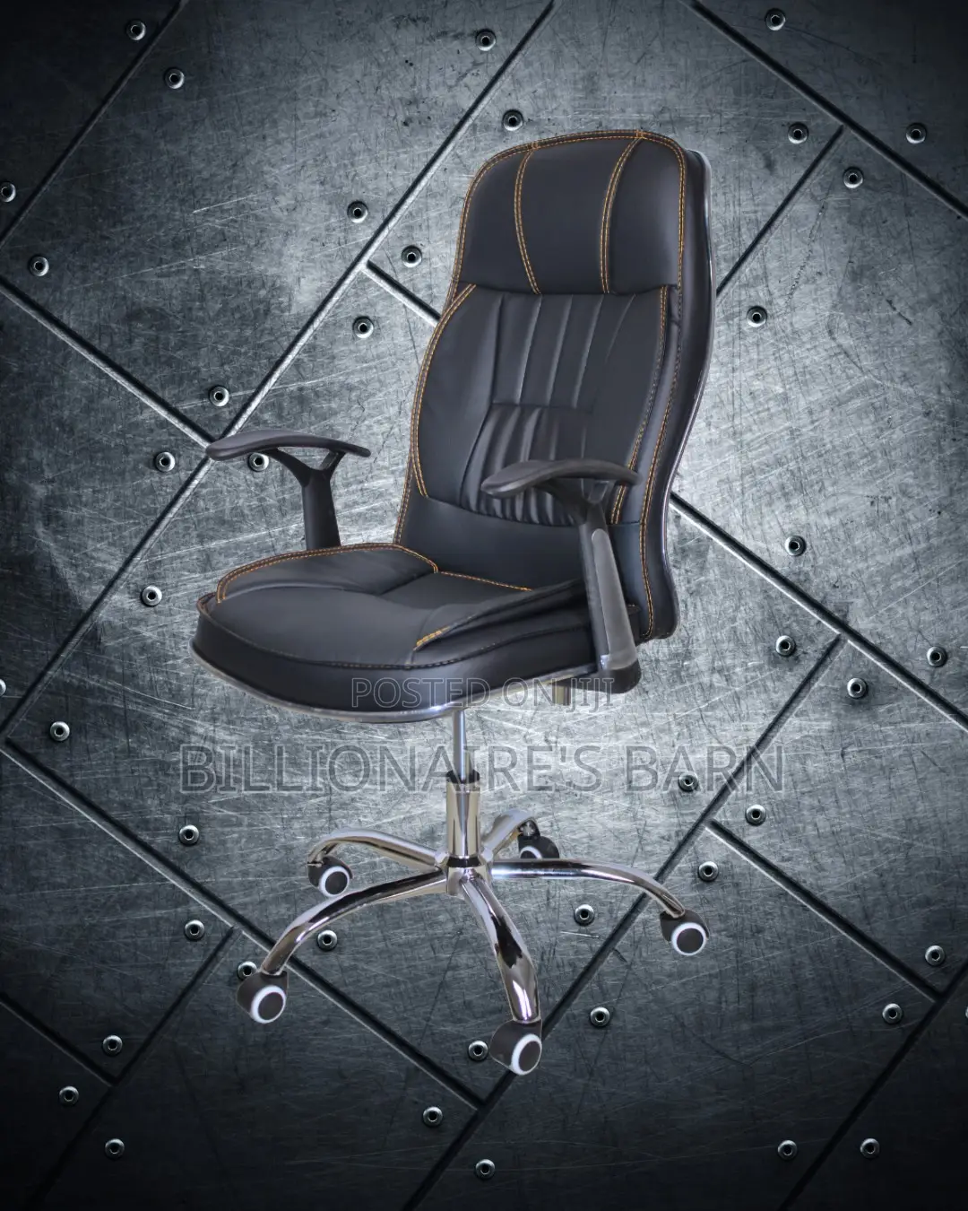 Executive Leather Office Chair | Adjustable Steel Frame