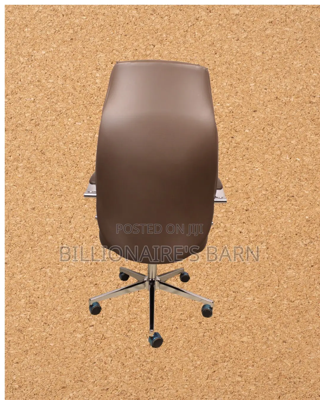 Brown Executive Leather Office Chair | Heavy-Duty Steel Frame