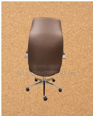 Brown Executive Leather Office Chair | Heavy-Duty Steel Frame