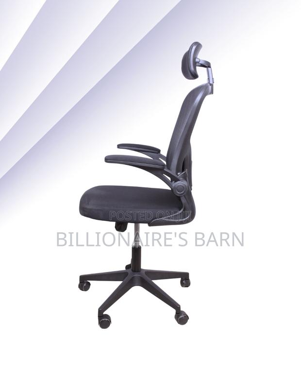 High-Back Grey Ergonomic Office Chair — Fits Compact Office Spaces