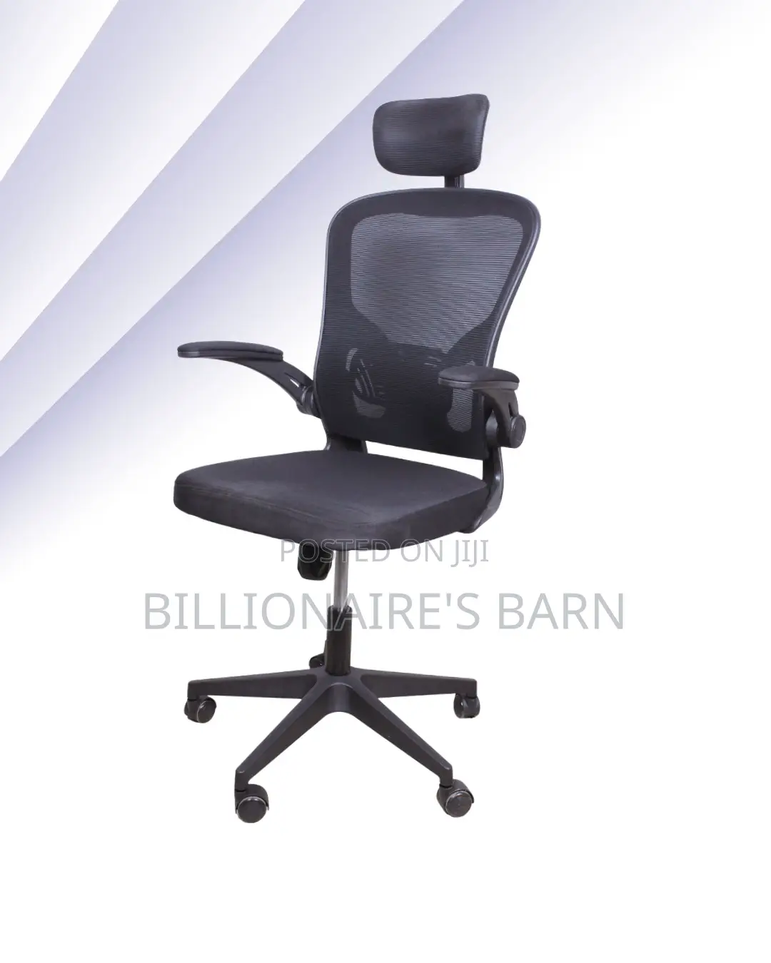 High-Back Grey Ergonomic Office Chair — Fits Compact Office Spaces