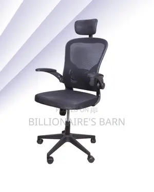 High-Back Grey Ergonomic Office Chair — Fits Compact Office Spaces