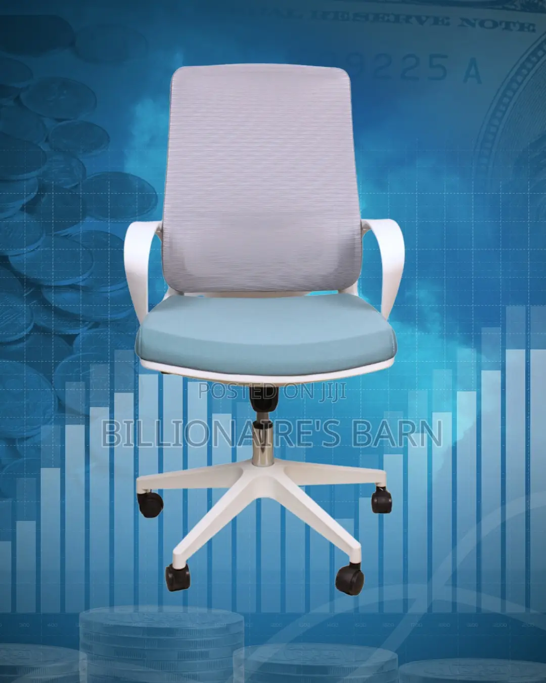 White Ergonomic Mesh Office Chair (Modern) — Restocked!