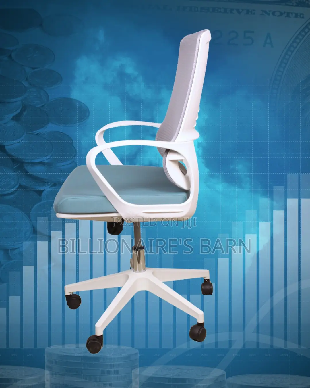 White Ergonomic Mesh Office Chair (Modern) — Restocked!