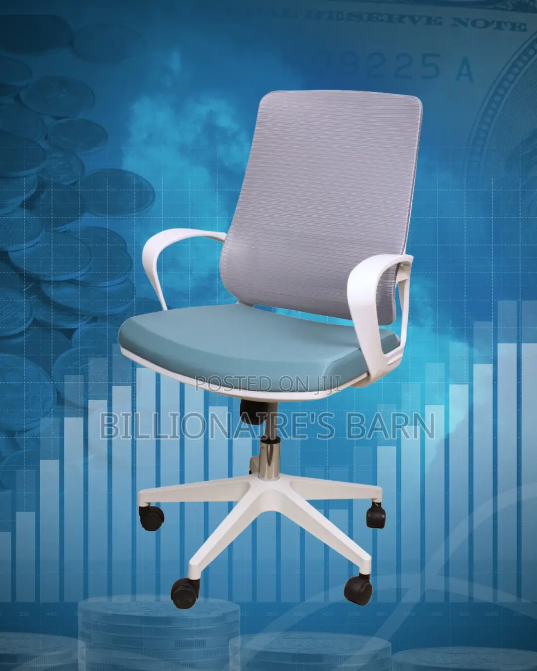 White Ergonomic Mesh Office Chair (Modern) — Restocked!