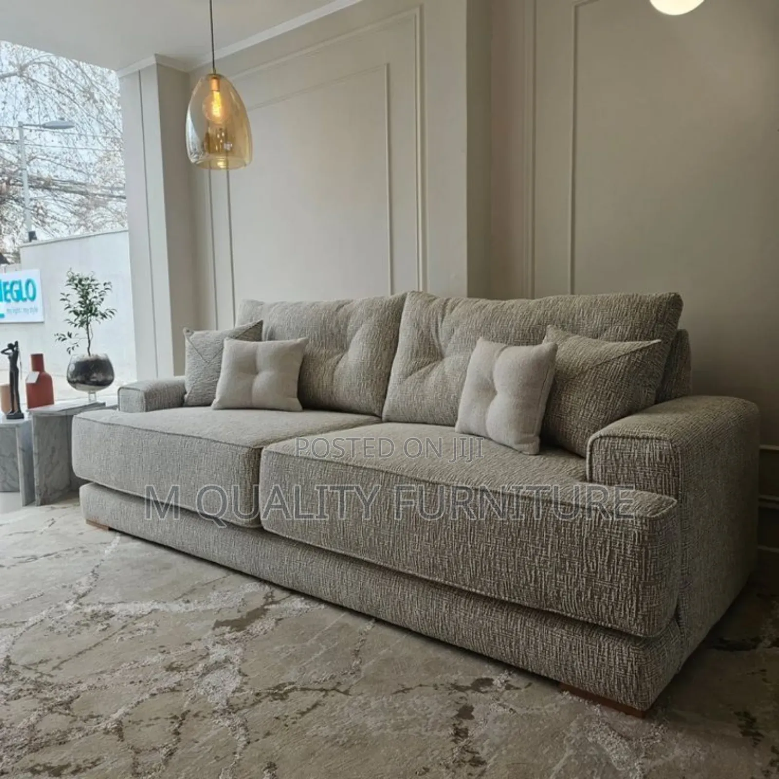 New Unique Elegant Couch With Throw Pillows