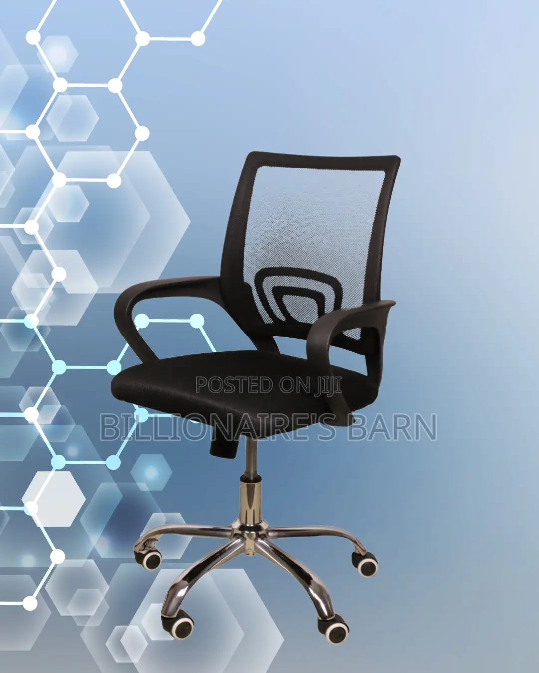 Plush Secretarial Mesh Office Chair | Lumbar Support