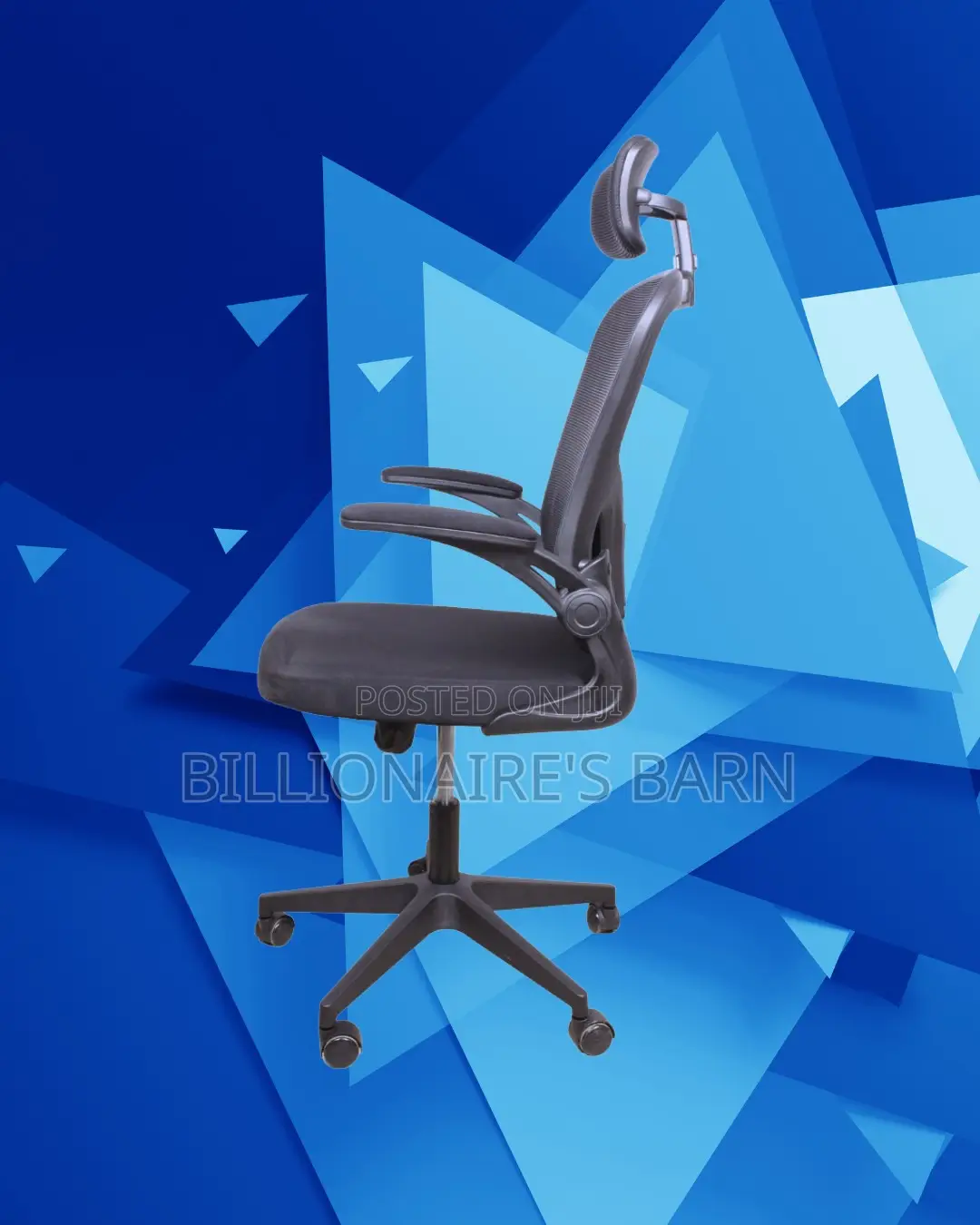 Grey Ergonomic Office Chair | Heavy-Duty Headrest Support