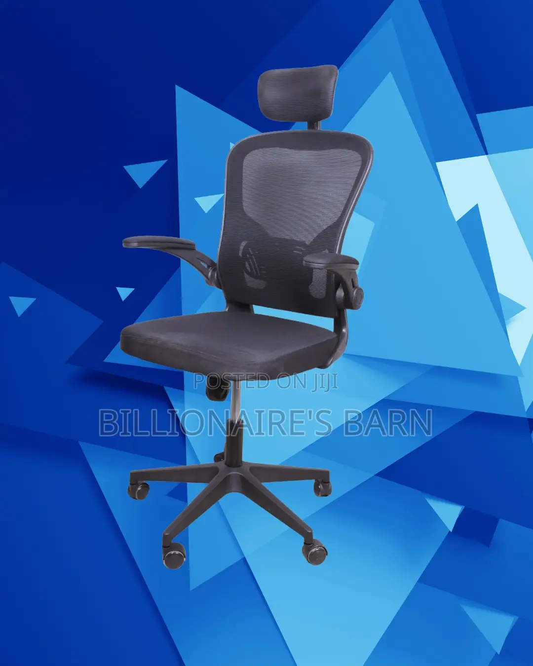 Grey Ergonomic Office Chair | Heavy-Duty Headrest Support