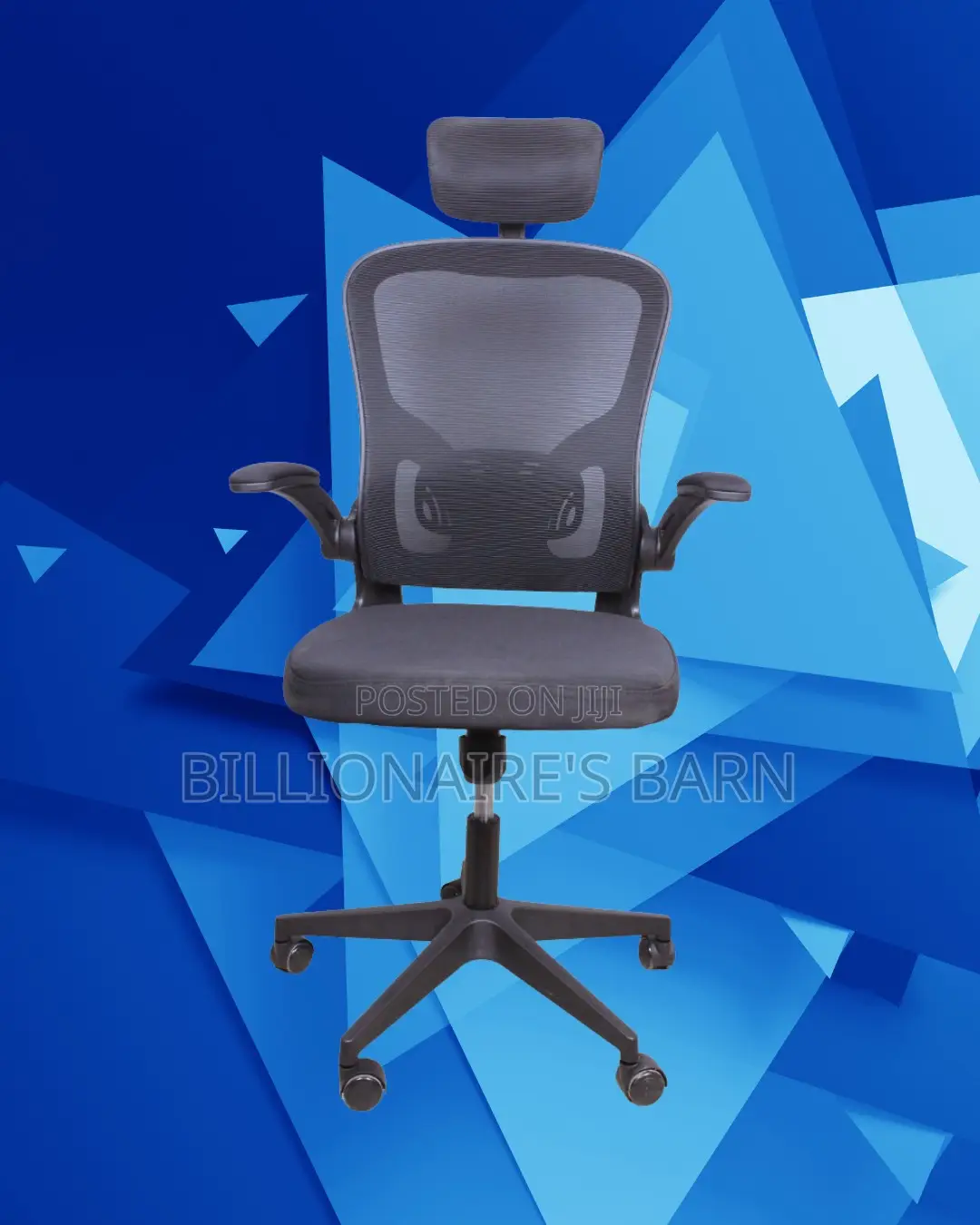 Grey Ergonomic Office Chair | Heavy-Duty Headrest Support