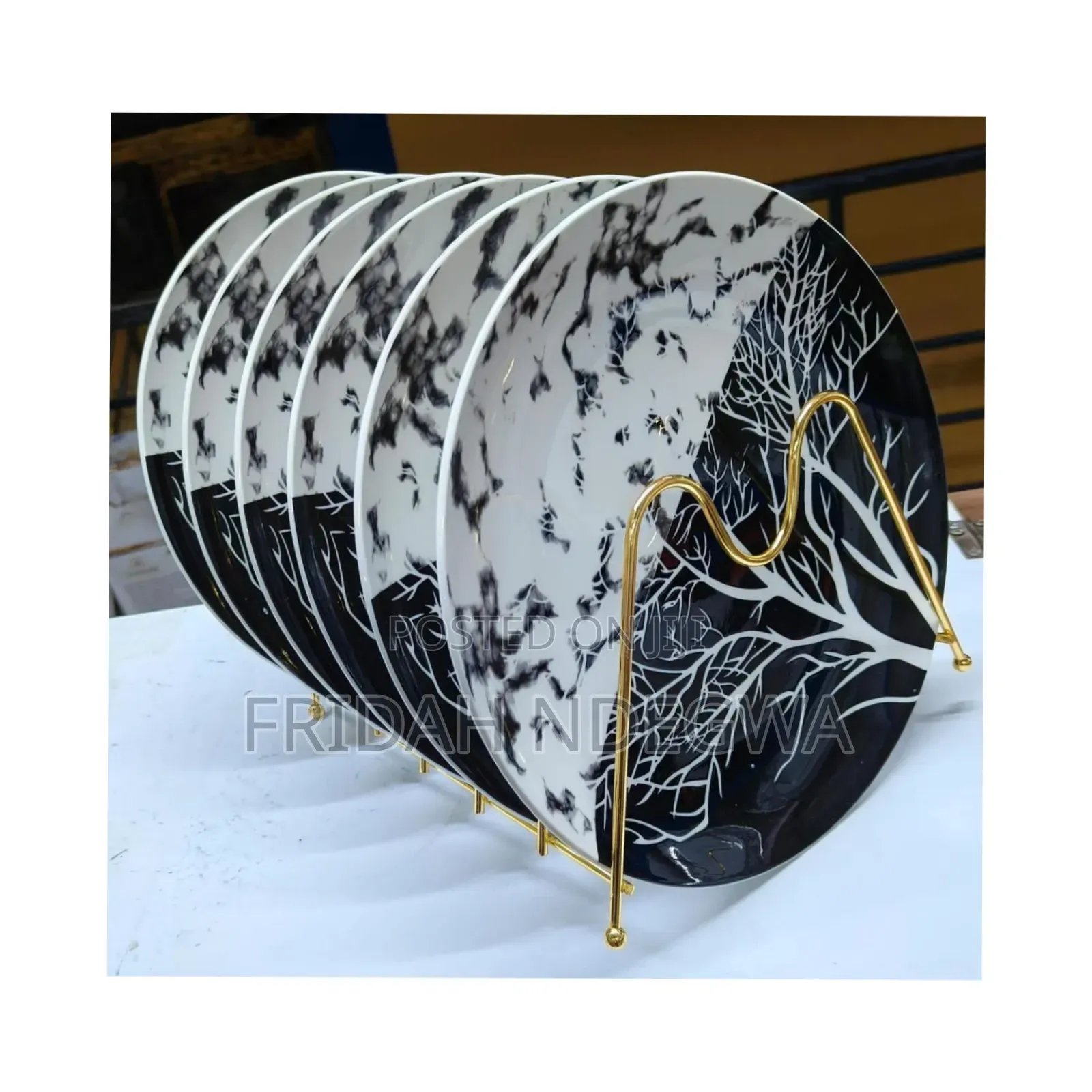 Beautiful Ceramic Tree Plates,Per Set of 6 PCS