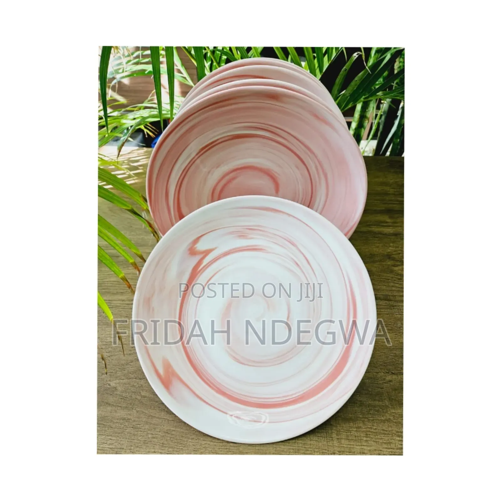 Beautiful Marble Ceramic Plates,Per Set of 6 PCS