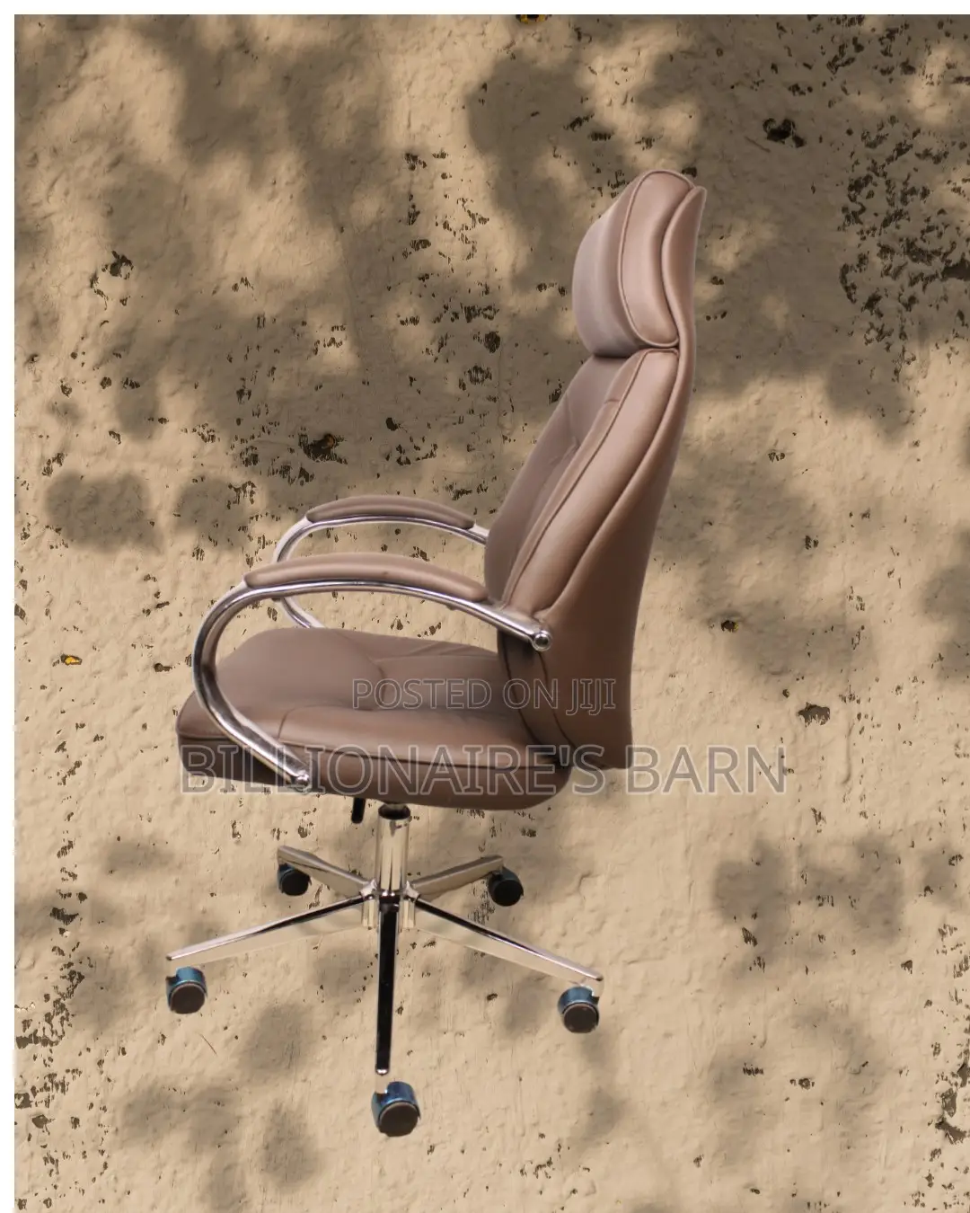 Brown Executive Leather Office Chair | Imported Lumbar Support