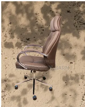 Brown Executive Leather Office Chair | Imported Lumbar Support