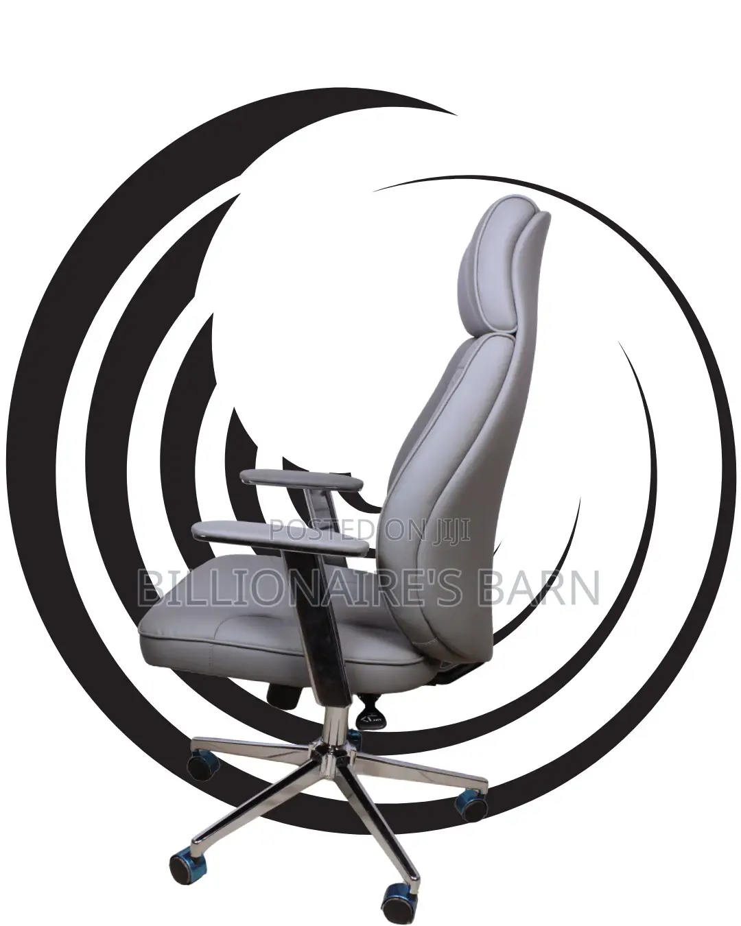 Grey Executive Leather Office Chair (Comfy) — Only a Few Left